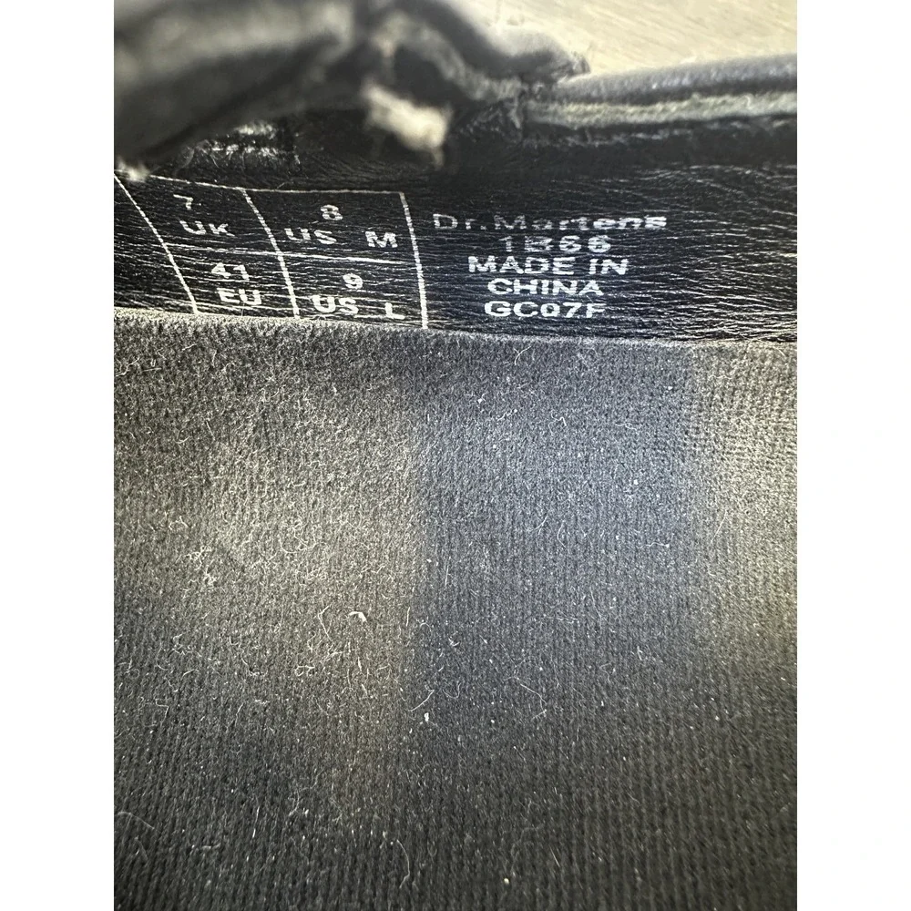 Dr. Martens Black Leather Mary Jane Flats Buckle T-Strap US Size 9 Goth Punk Y2k - Picture 8 of 14